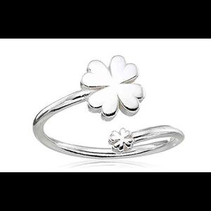 Alex and Ani adjustable clover ring